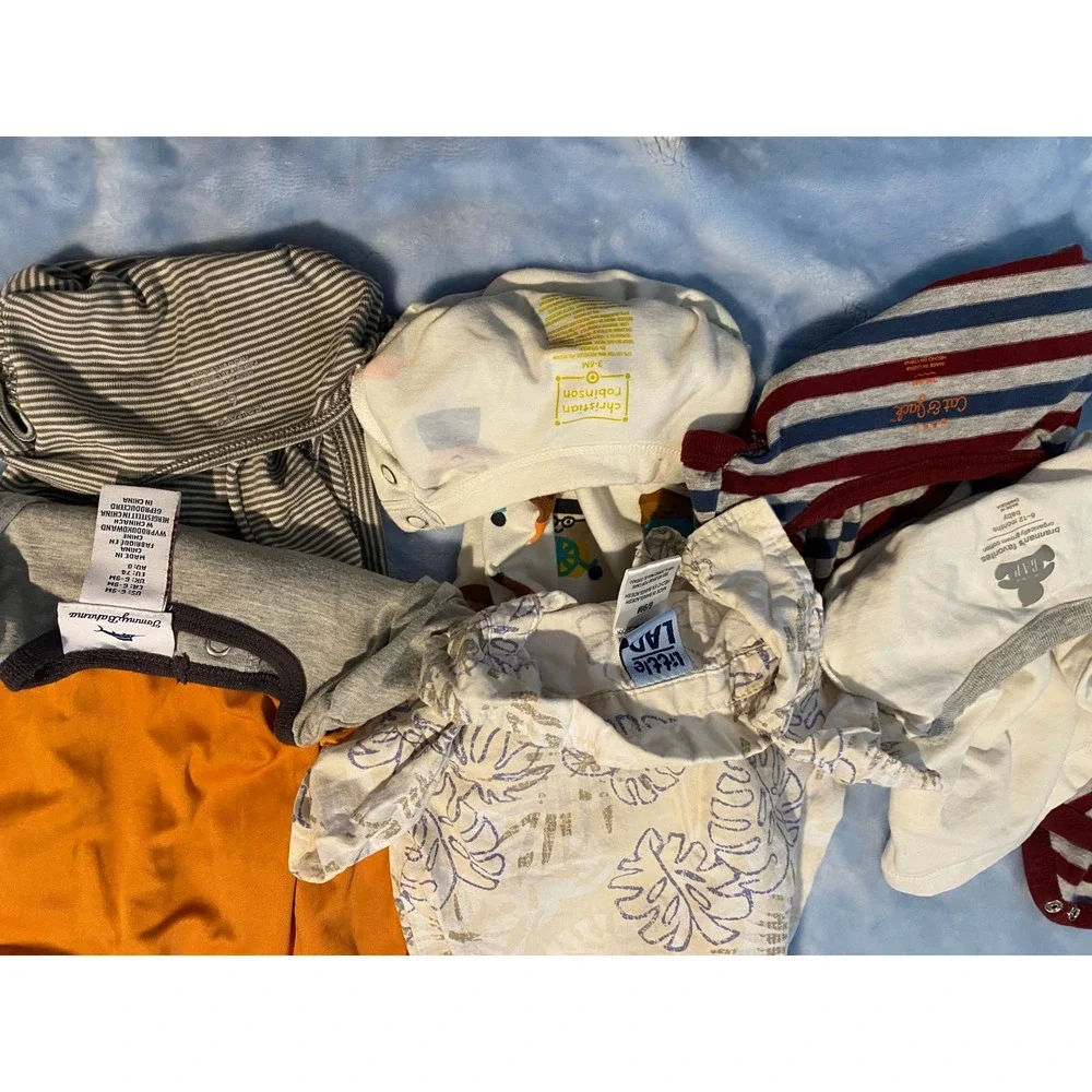 Baby Boy Bodysuit T-Shirt Bundle 6-12M Tommy Bahama GAP Cat & Jack Target 6pc